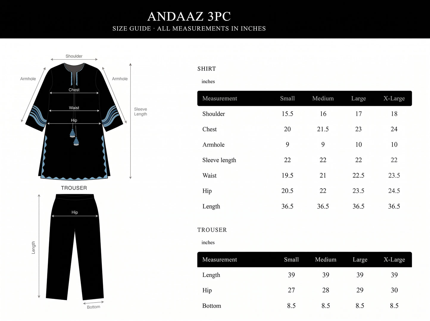 Andaaz - 3pc