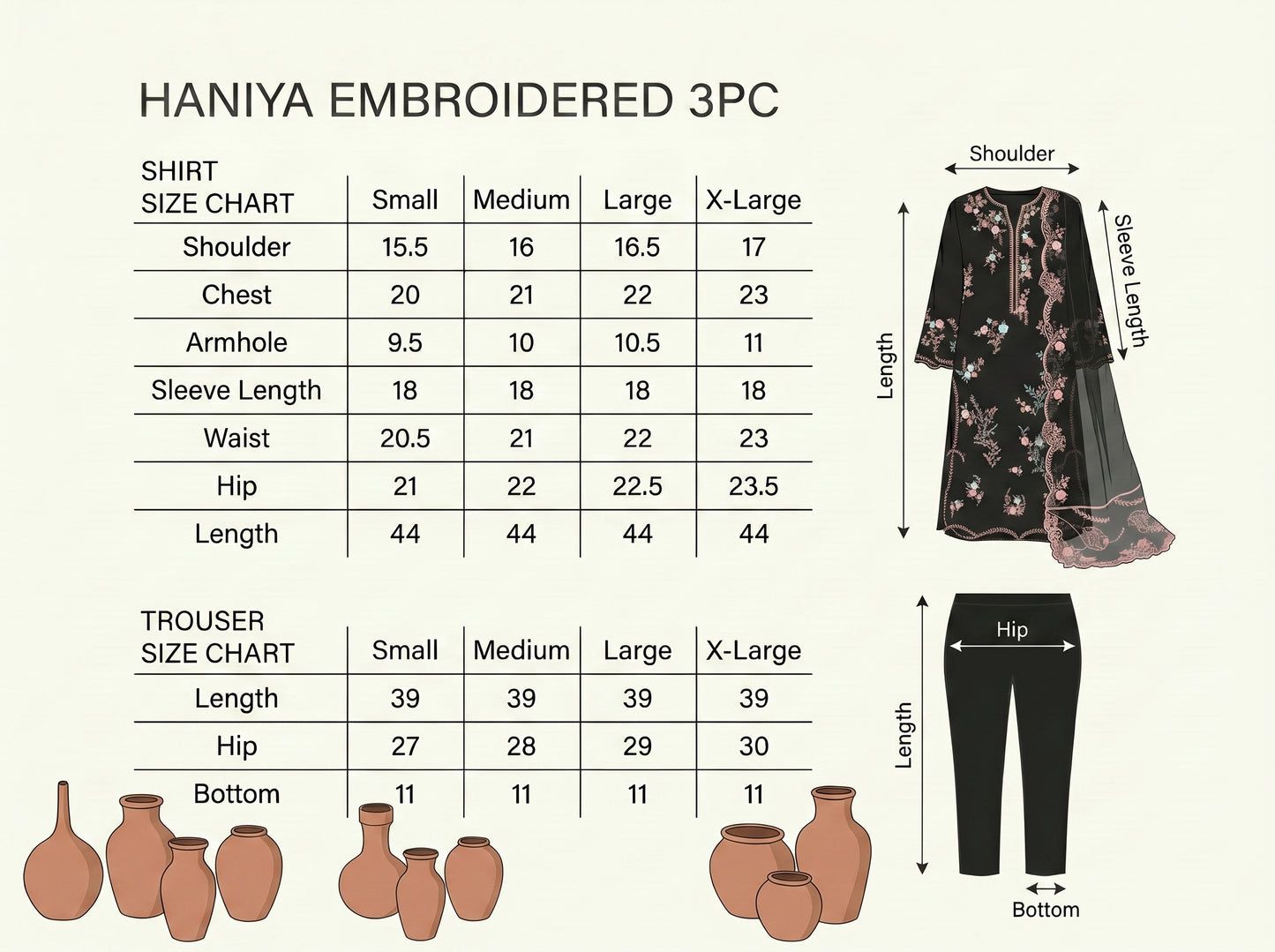 Haniya Embroiderd 3pc - Lawn