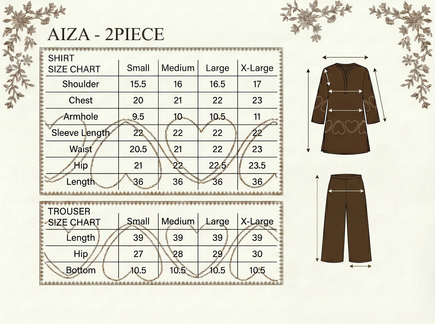 Aiza Embroidered - 2pc