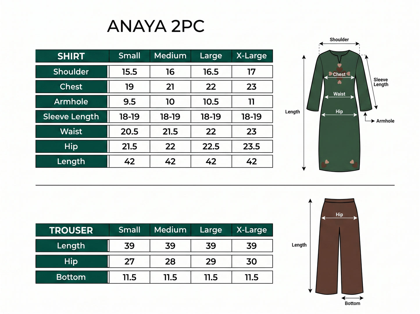 Anaya Embroidered - 2pc