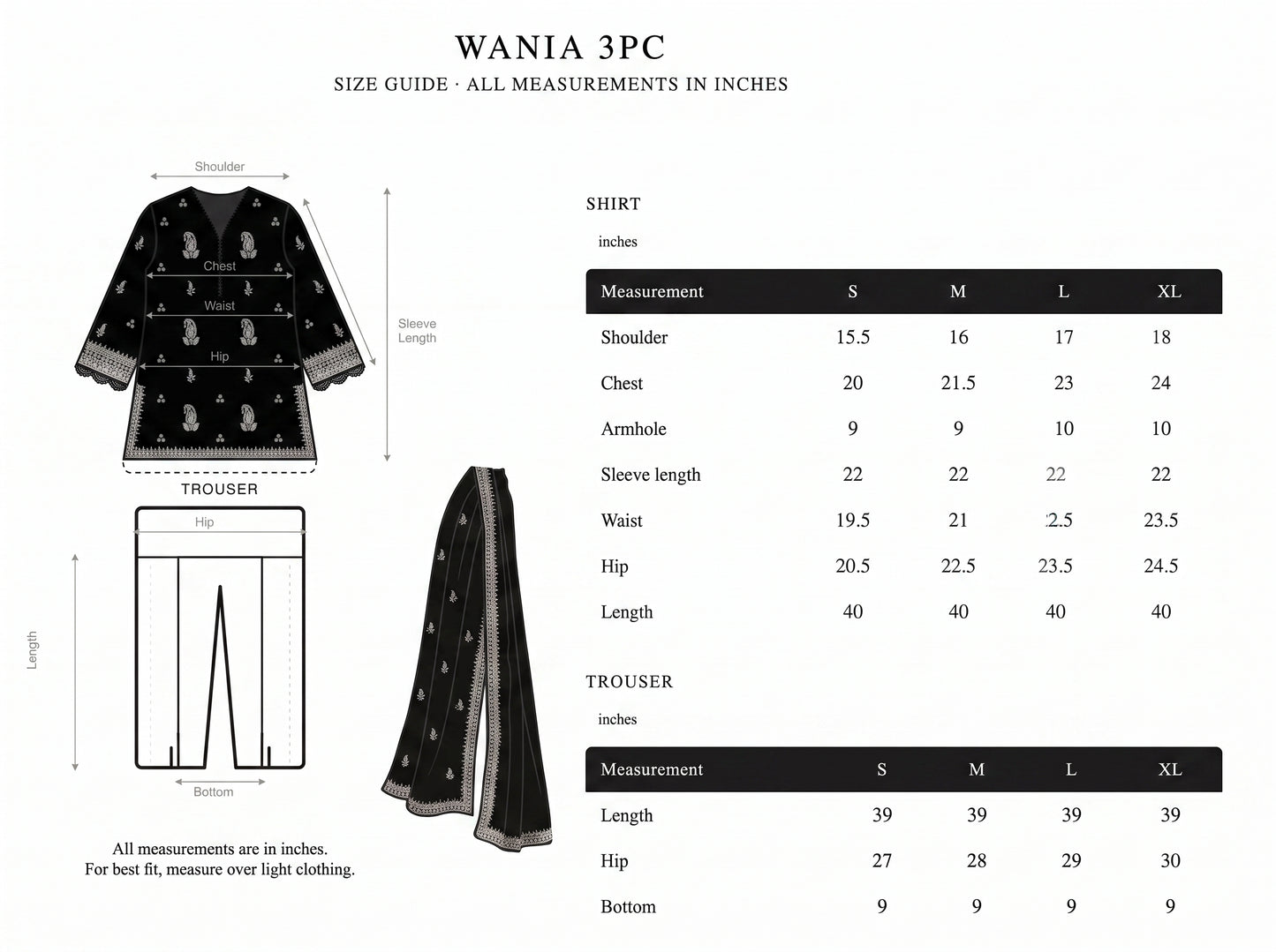 Wania - 3pcs