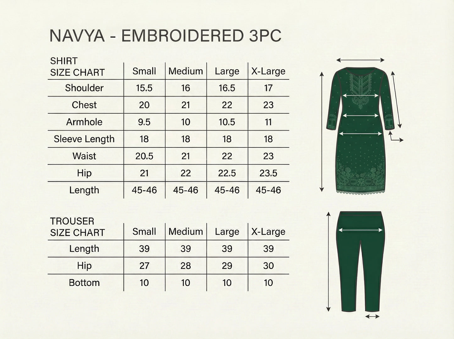 NAVYA - Embroidered 3pc