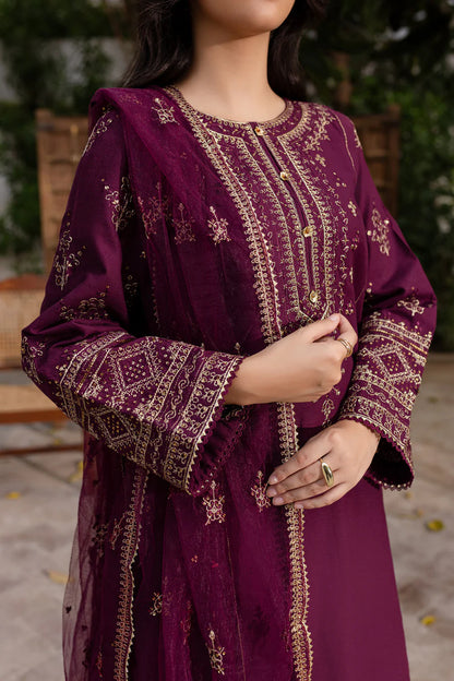 Mayal 3pcs Embroidered Cotton Lawn