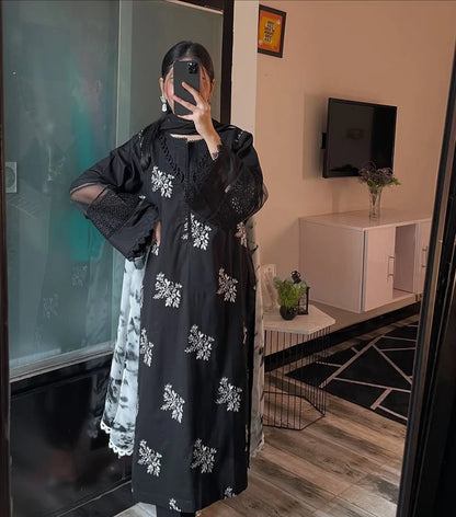 Nora Black Embroidered 3pc