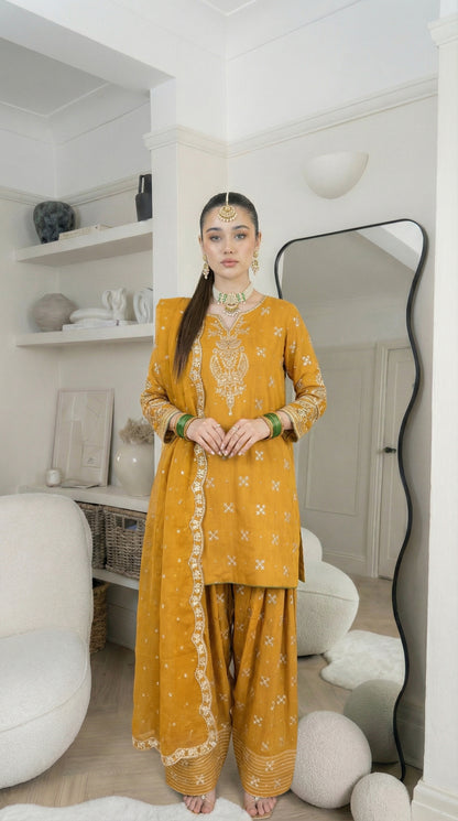 Almas Embroiderd 3pc - Lawn