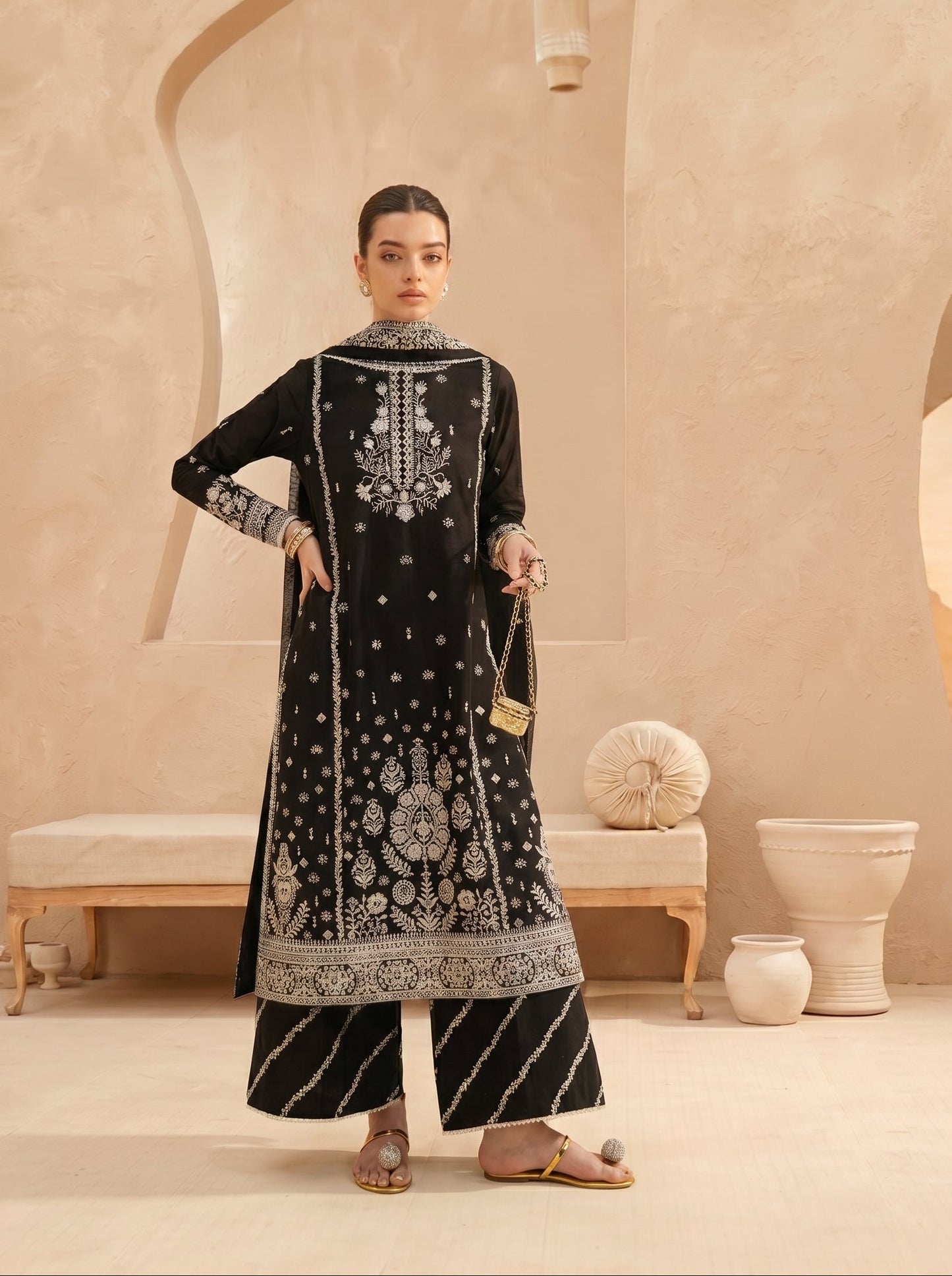 Dilbar Embroidered - 3pc
