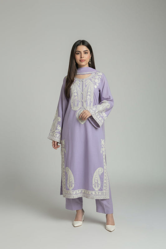 Aafreen Embroidered 3pc Lalic