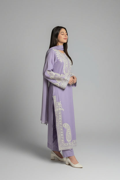 Aafreen Embroidered 3pc Lalic
