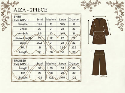 Aiza Embroidered - 2pc