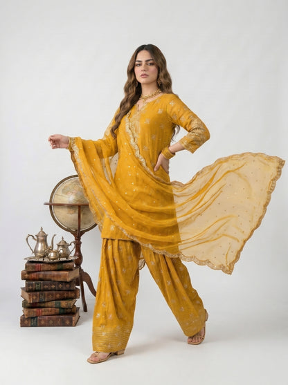 Almas Embroiderd 3pc - Lawn