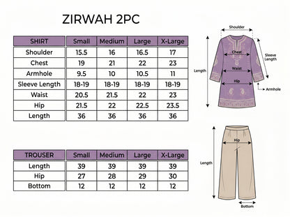 Zirwah Embroidered - 2pc