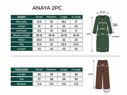Anaya Embroidered - 2pc