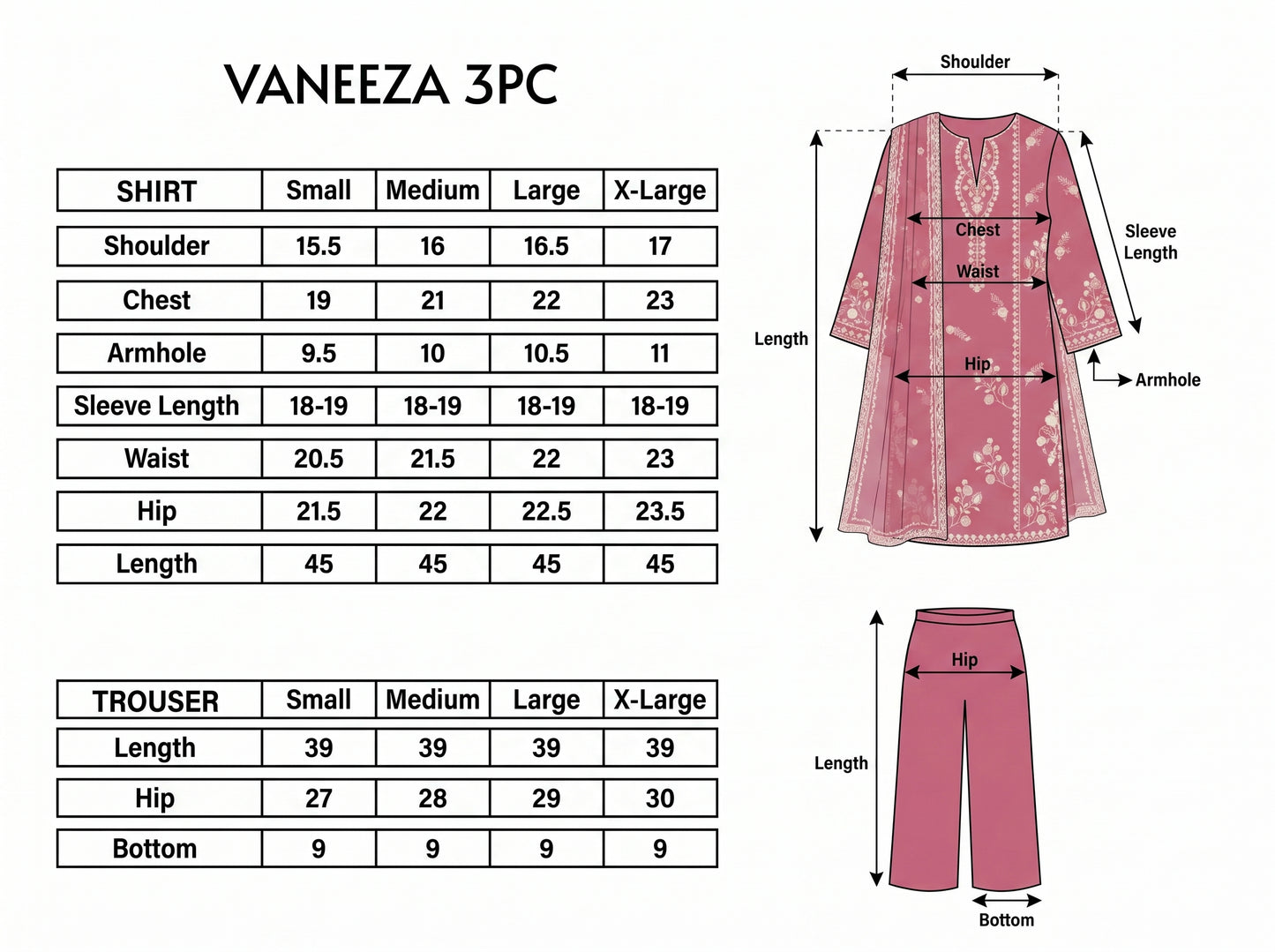 Vaneeza Embroidered - 3pc