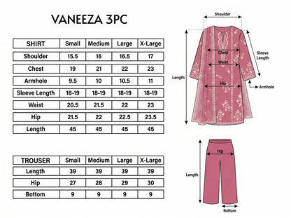 Vaneeza Embroidered - 3pc